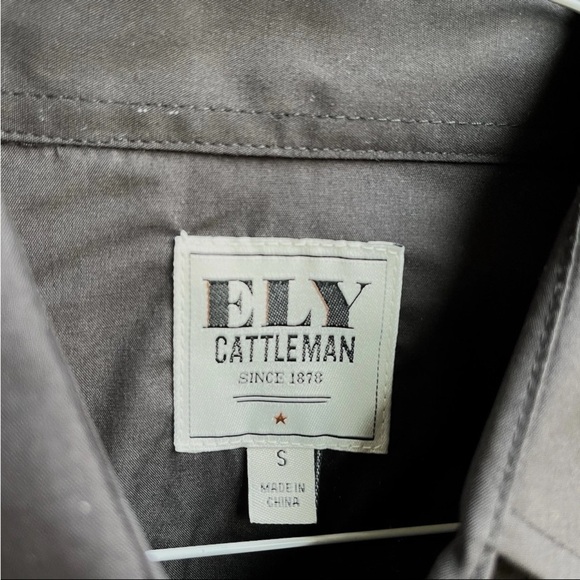 Ely Cattleman Shirt Pearl Snap Mens Sz S Rockabilly Rose Embroidery Yoke NWT - Picture 5 of 14